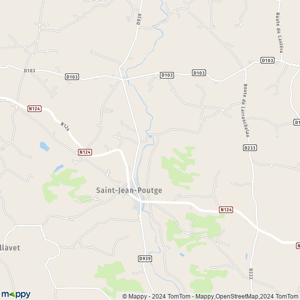 La carte pour la ville de Saint-Jean-Poutge 32190