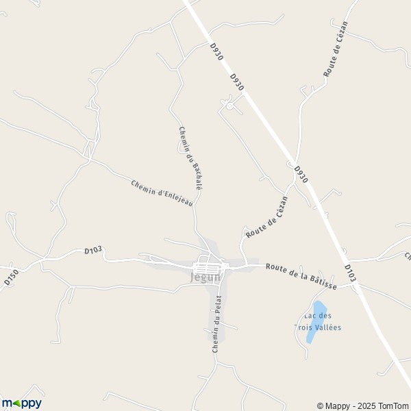 Carte Le Peyret, 32360 Jegun