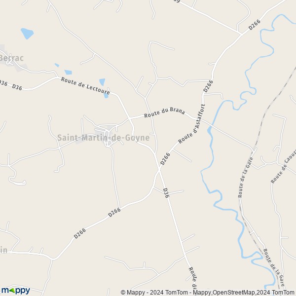 La carte pour la ville de Saint-Martin-de-Goyne 32480