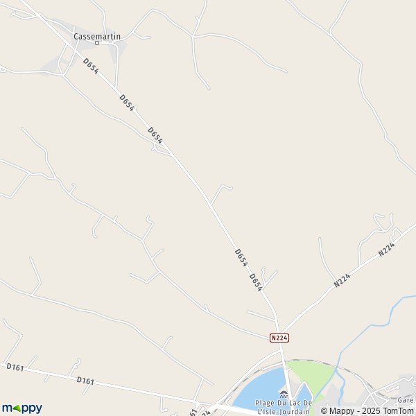Carte Guillamous, 32600 L'Isle-Jourdain