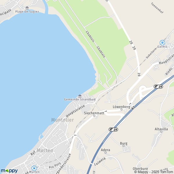 La carte pour la ville de Montilier 3286