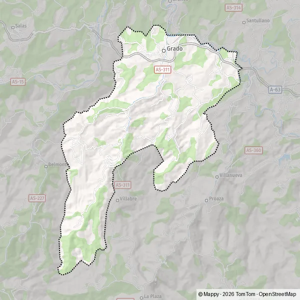 La carte pour la ville de 33119-33892 Grado