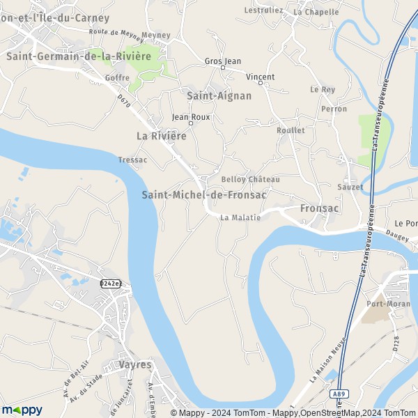 La carte pour la ville de Saint-Michel-de-Fronsac 33126