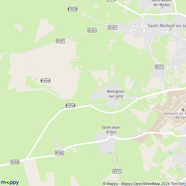 La carte pour la ville de Martignas-sur-Jalle 33127