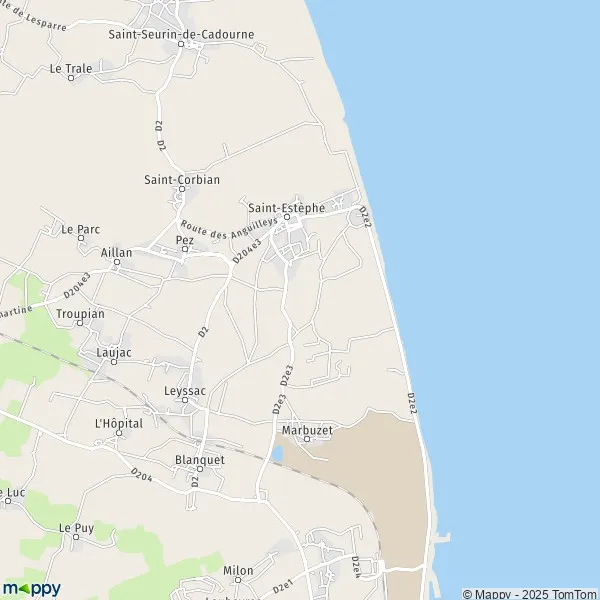 Plan SaintEstèphe carte de SaintEstèphe (33180) et infos pratiques
