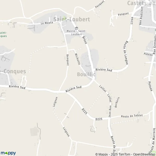 Plan saintloubert carte de saintloubert (33210) et infos pratiques