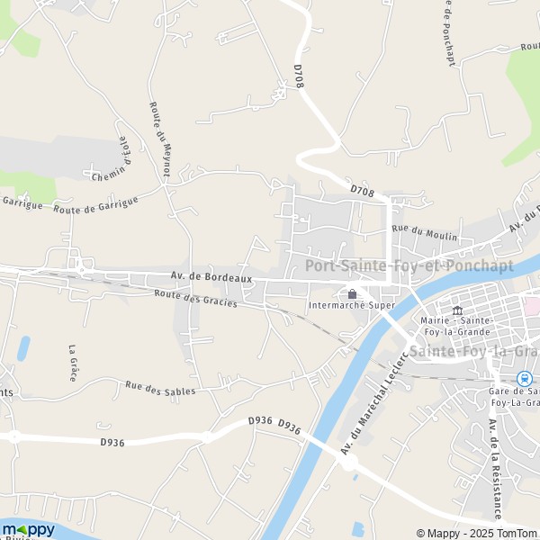 Carte Le Grand Pont, 33220 Port-Sainte-Foy-et-Ponchapt