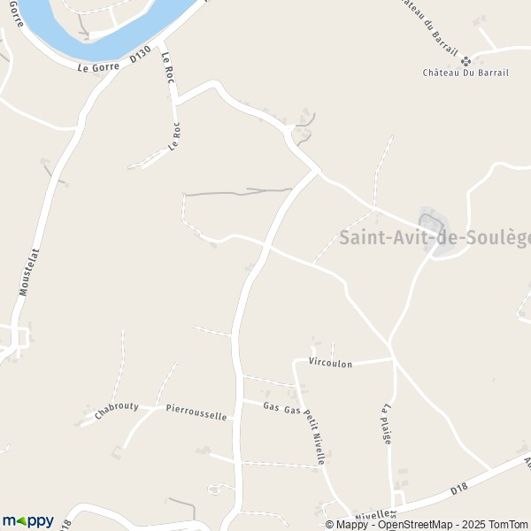 La carte pour la ville de Saint-Avit-de-Soulège 33220