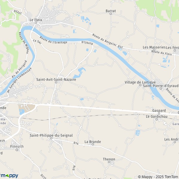 La carte pour la ville de Saint-Avit-Saint-Nazaire 33220