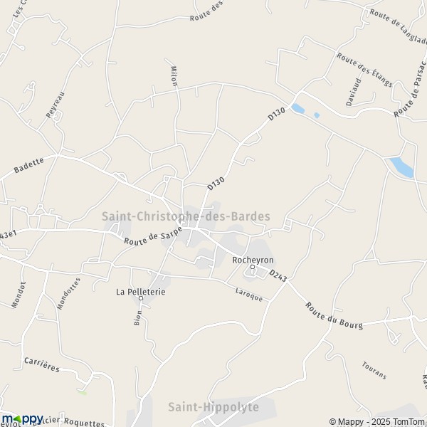 La carte pour la ville de Saint-Christophe-des-Bardes 33330