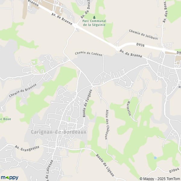 Carte La Lande, 33360 Carignan-de-Bordeaux