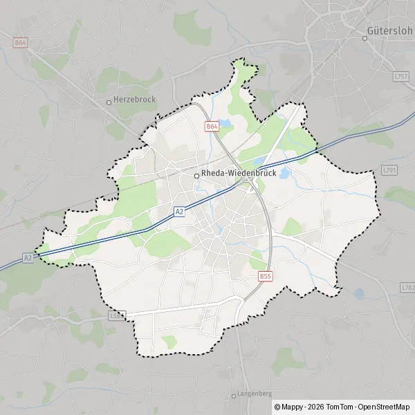 Plan Rheda-Wiedenbrück : carte de Rheda-Wiedenbrück (33378) et infos ...