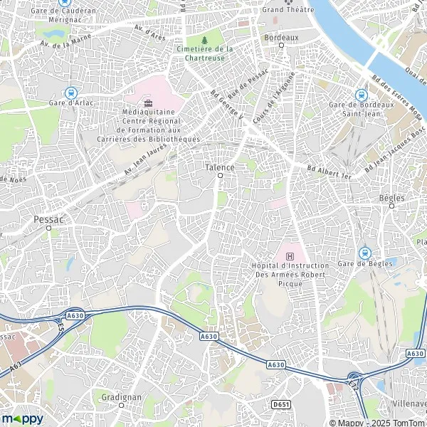 Plan Talence : carte de Talence (33400) et infos pratiques