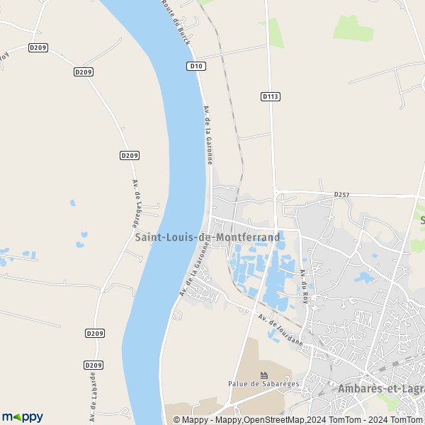 La carte pour la ville de Saint-Louis-de-Montferrand 33440