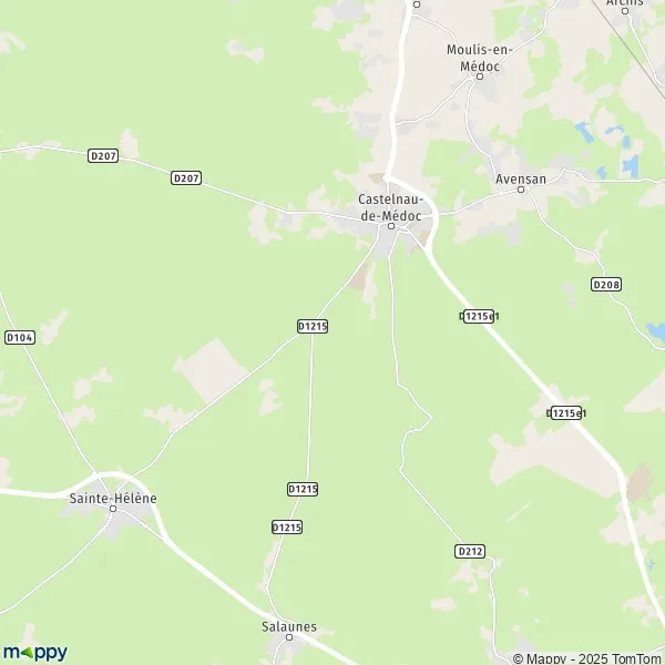 Plan CastelnaudeMédoc carte de CastelnaudeMédoc (33480)