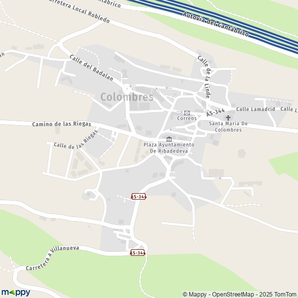 Carte Colombres, 33590 Ribadedeva