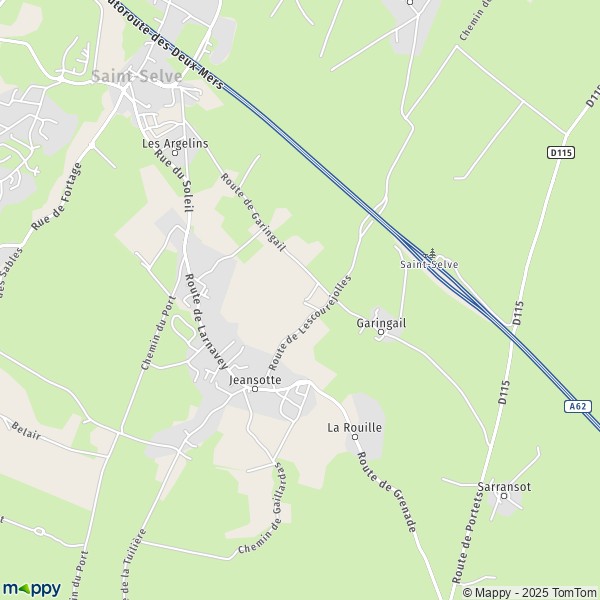 Carte Arsac, 33650 Saint-Selve