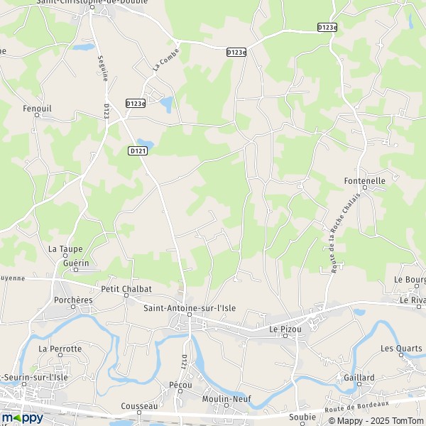 Plan Saint-Antoine-sur-l Isle carte Saint-Antoine-sur-l Isle
