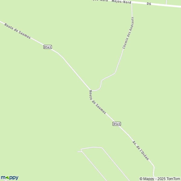 Carte Aux Andraux, 33680 Lacanau