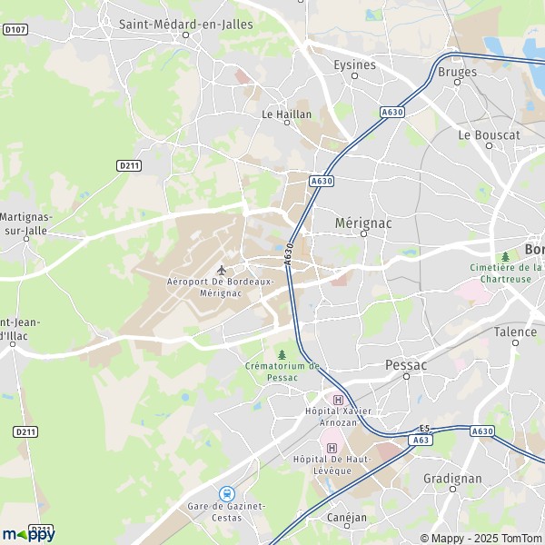 Carte Espace Mérignac Phare, 33700 Mérignac