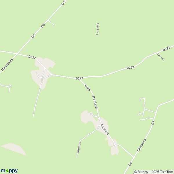 Carte Luas, 33730 Préchac