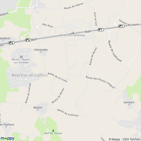 Carte Lesparre, 33750 Beychac-et-Caillau