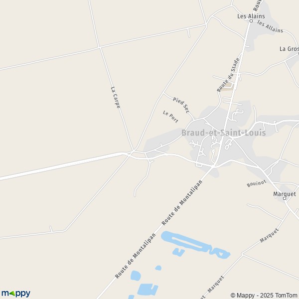 Carte Le Port, 33820 Braud-et-Saint-Louis