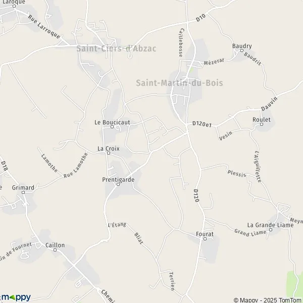 Carte Le Canton, 33910 Saint-Ciers-d'Abzac