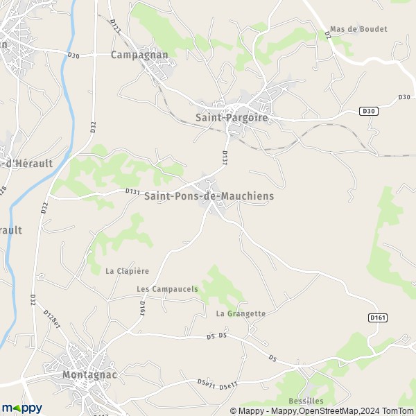 La carte pour la ville de Saint-Pons-de-Mauchiens 34230