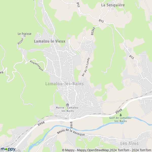 La carte pour la ville de Lamalou-les-Bains 34240