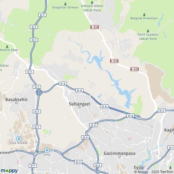 La carte pour la ville de Sultangazi 34260-34270