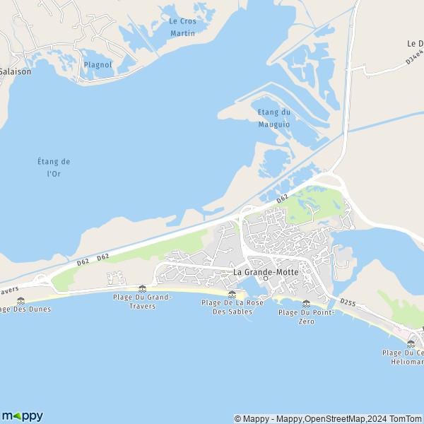 Plan La GrandeMotte carte de La GrandeMotte (34280) et infos pratiques