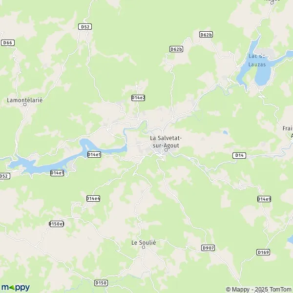 Plan La SalvetatsurAgout carte de La SalvetatsurAgout (34330) et infos pratiques