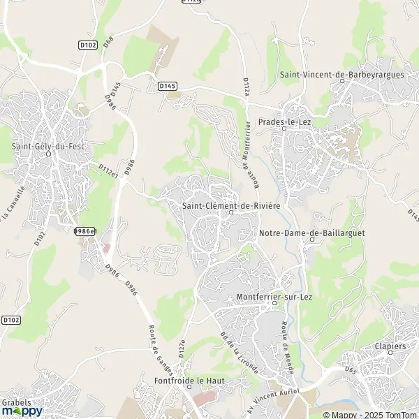 Plan Saint Clement De Riviere Carte De Saint Clement De Riviere 34980 Et Infos Pratiques