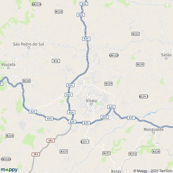 La carte pour la ville de 3500-3515 Viseu