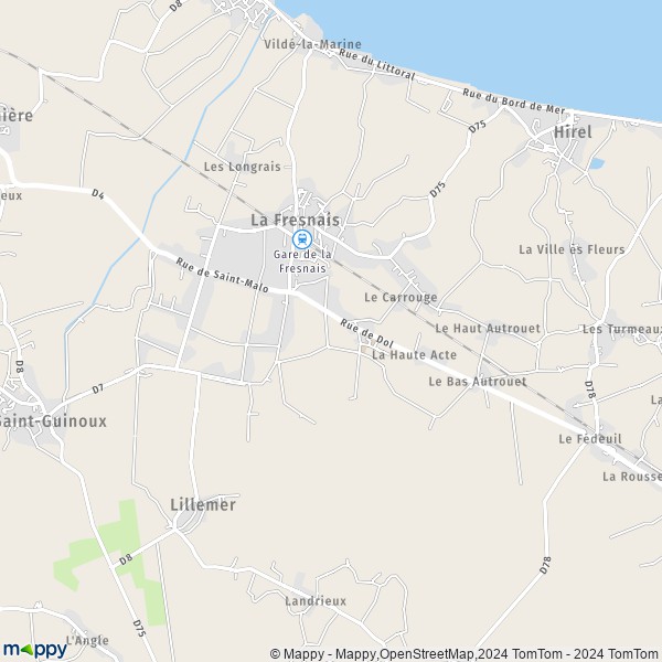 La carte pour la ville de La Fresnais 35111