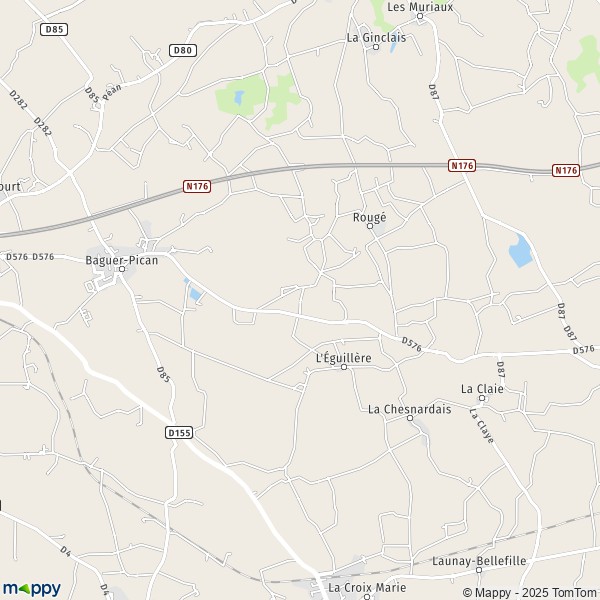 Carte La Ville, 35120 Baguer-Pican