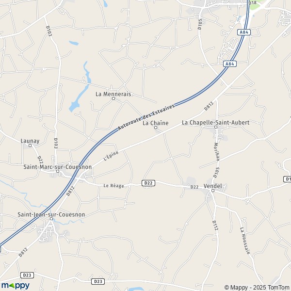 Carte Le Bois Gilles, 35140 La Chapelle-Saint-Aubert