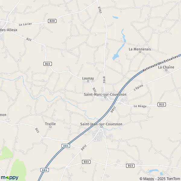 Plan SaintMarcsurCouesnon carte de SaintMarcsurCouesnon (35140