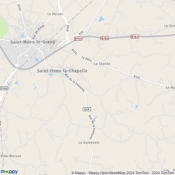 La carte pour la ville de Saint-Onen-la-Chapelle 35290