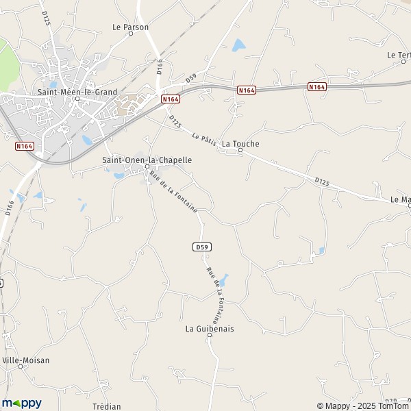 La carte pour la ville de Saint-Onen-la-Chapelle 35290