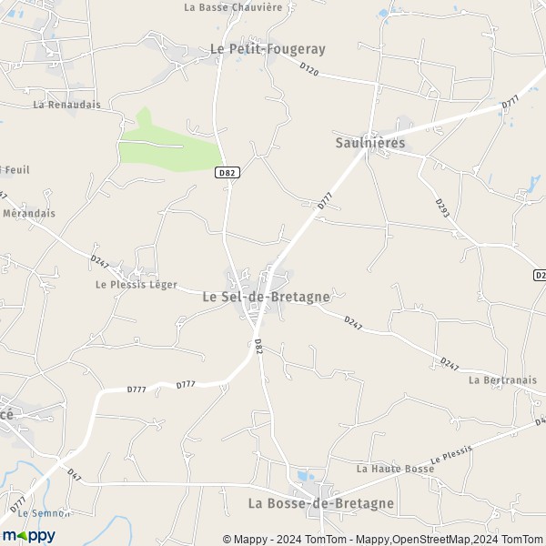 La carte pour la ville de Le Sel-de-Bretagne 35320