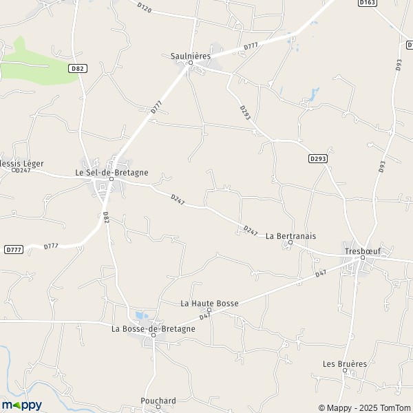 Carte Lunel, 35320 Tresboeuf