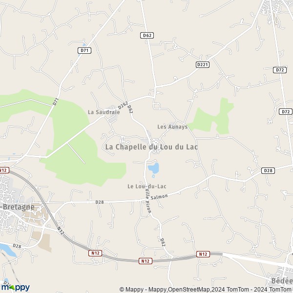 La carte pour la ville de La Chapelle-du-Lou-du-Lac 35360