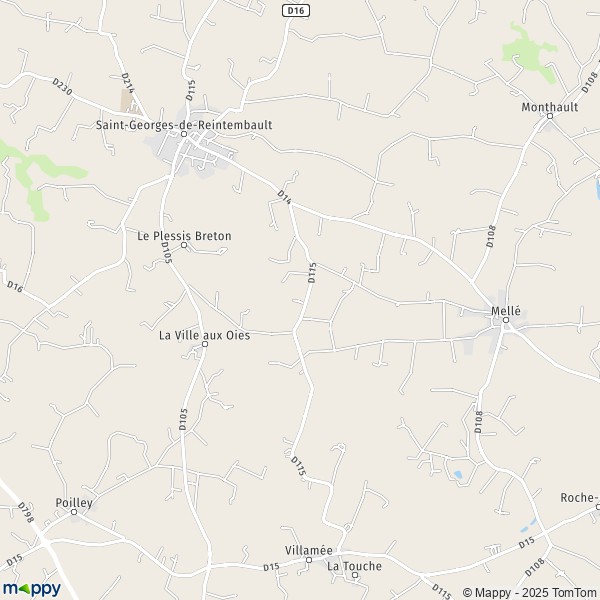Carte La Rochelle, 35420 Saint-Georges-de-Reintembault