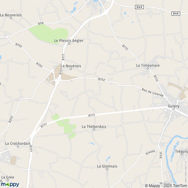 Carte La Briantais, 35480 Guipry-Messac