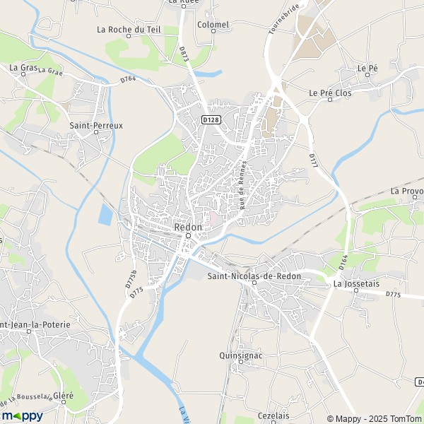 La carte pour la ville de Redon 35600