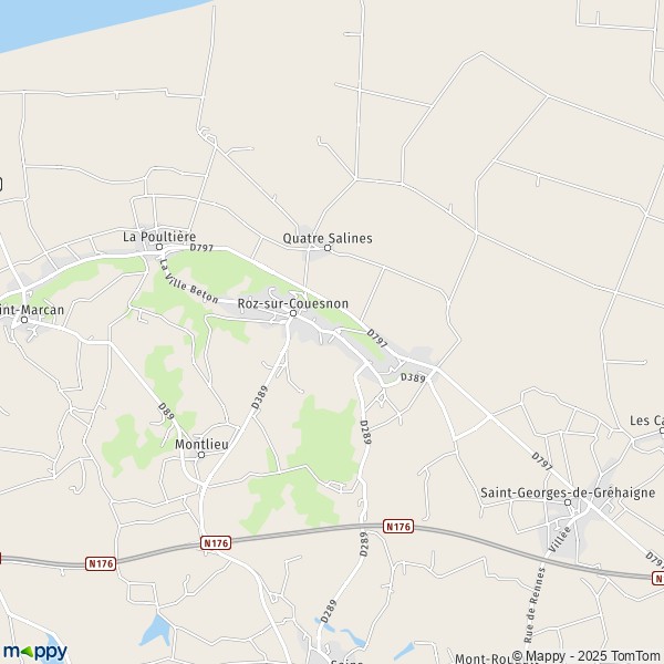 Carte La Rénais, 35610 Roz-sur-Couesnon