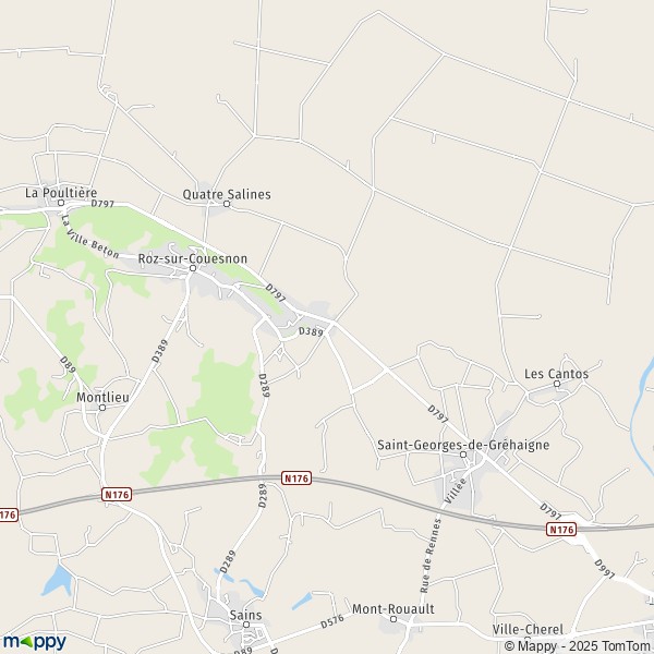Carte La Rue, 35610 Roz-sur-Couesnon