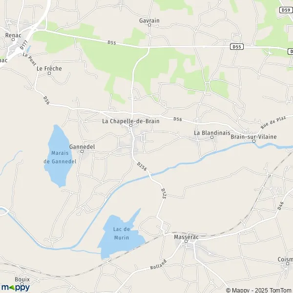 Plan La Chapelle De Brain Carte De La Chapelle De Brain 35660 Et Infos Pratiques